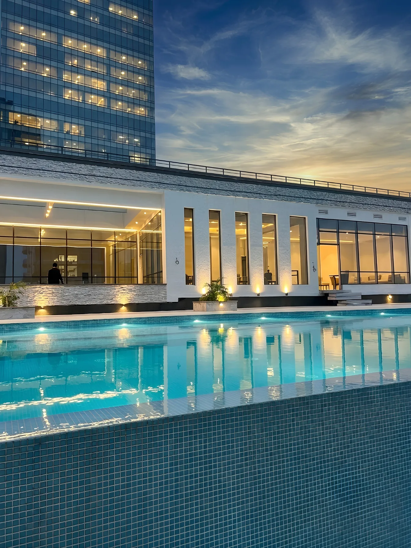WTC Abuja Clubhouse infinity pool and terrace, Abuja